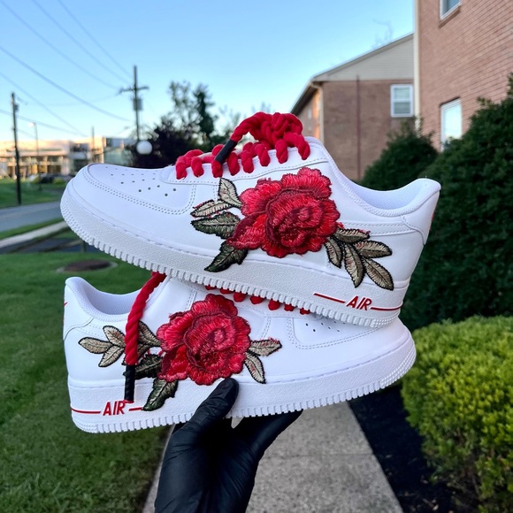custom air forces roses